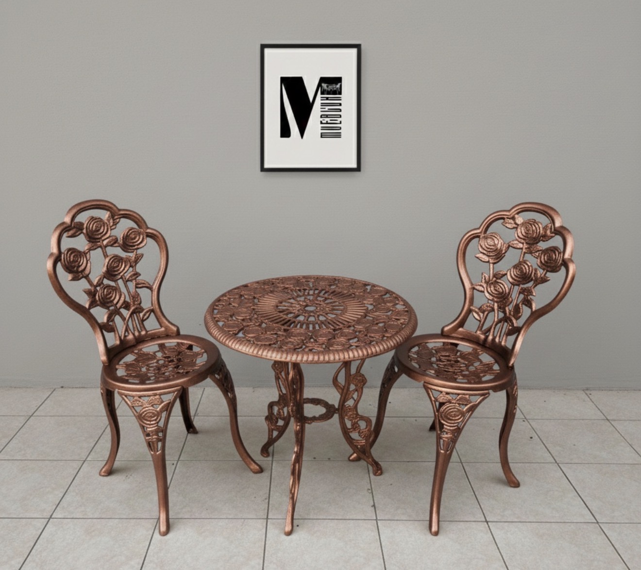 Juego de jardín rosita x2 Redonda 