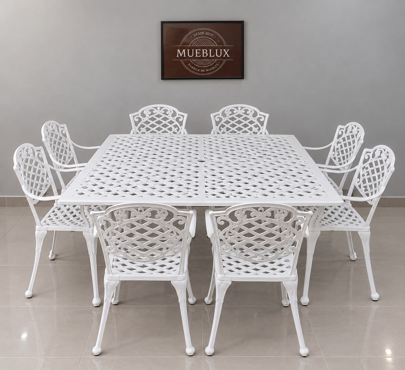 Juego de jardin Chateux cuadrada x8